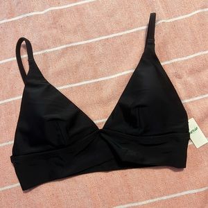 brand new! Aeria Black Triangle Bikini Top L